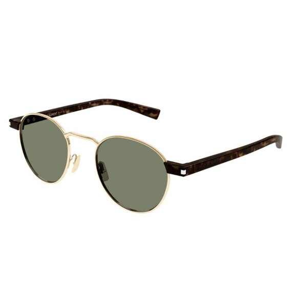 NWT SAINT LAURENT GOLD HAVANA UNISEX SUNGLASSES - Picture 1 of 5